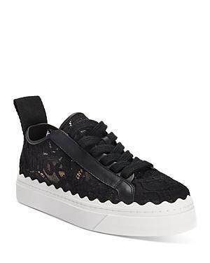 Chlo Lauren Logo Lace Platform Sneaker Product Image