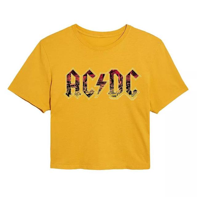 Juniors AC/DC Logo Cropped Tee, Girls Product Image