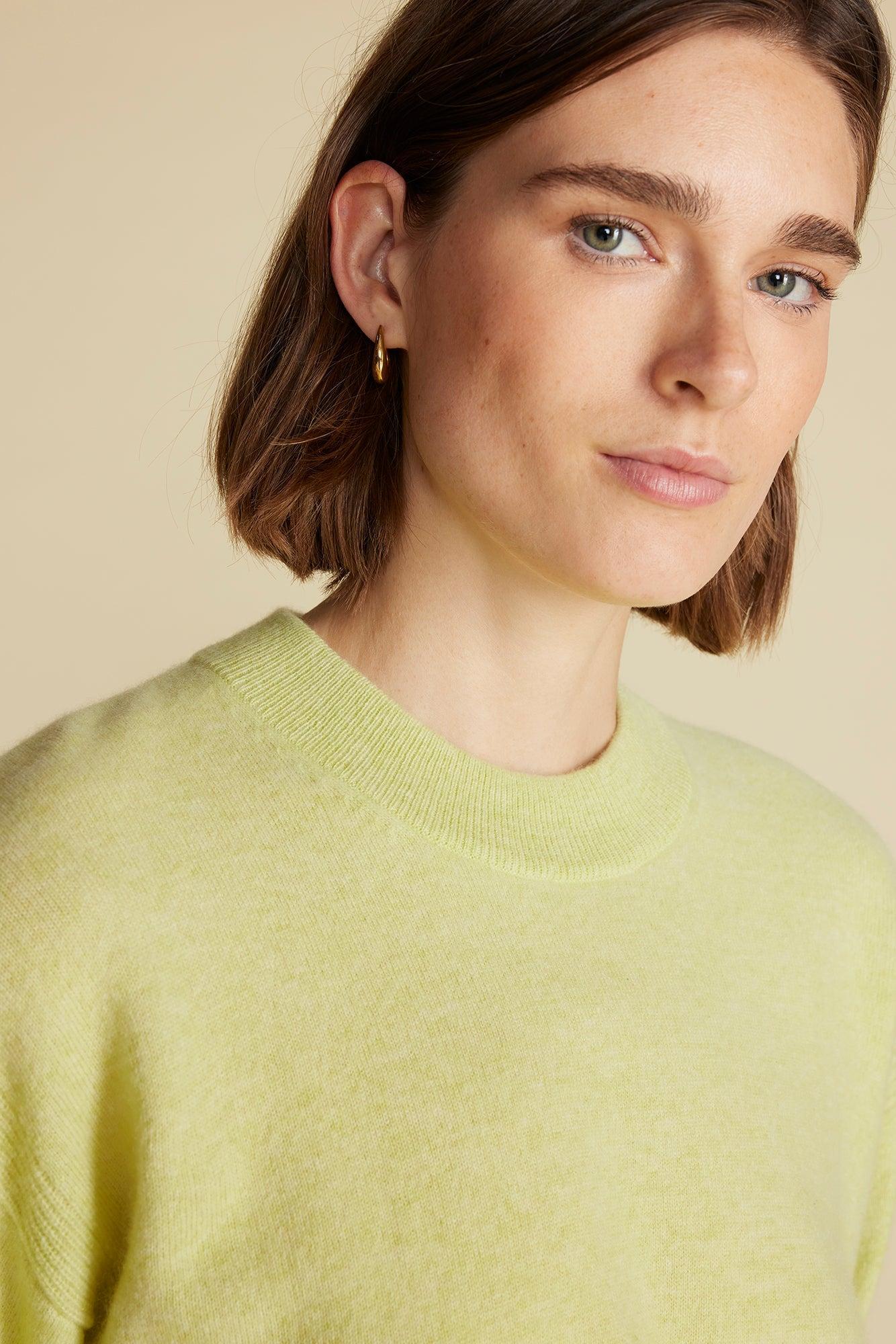 Pearl Cashmere Sweater - Melon Product Image