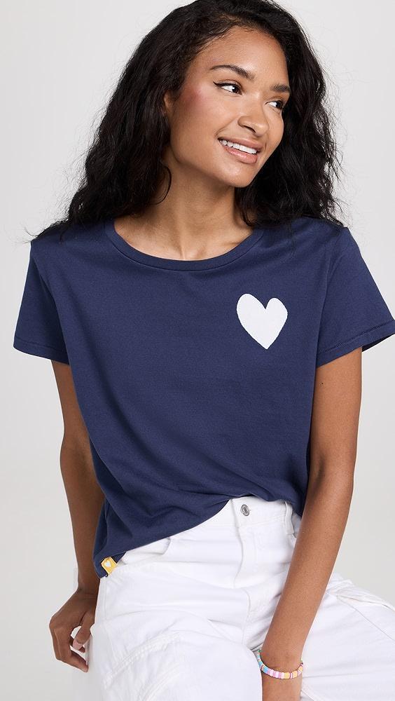 Kerri Rosenthal The Suke Tee Contrast Imperfect Heart | Shopbop Product Image