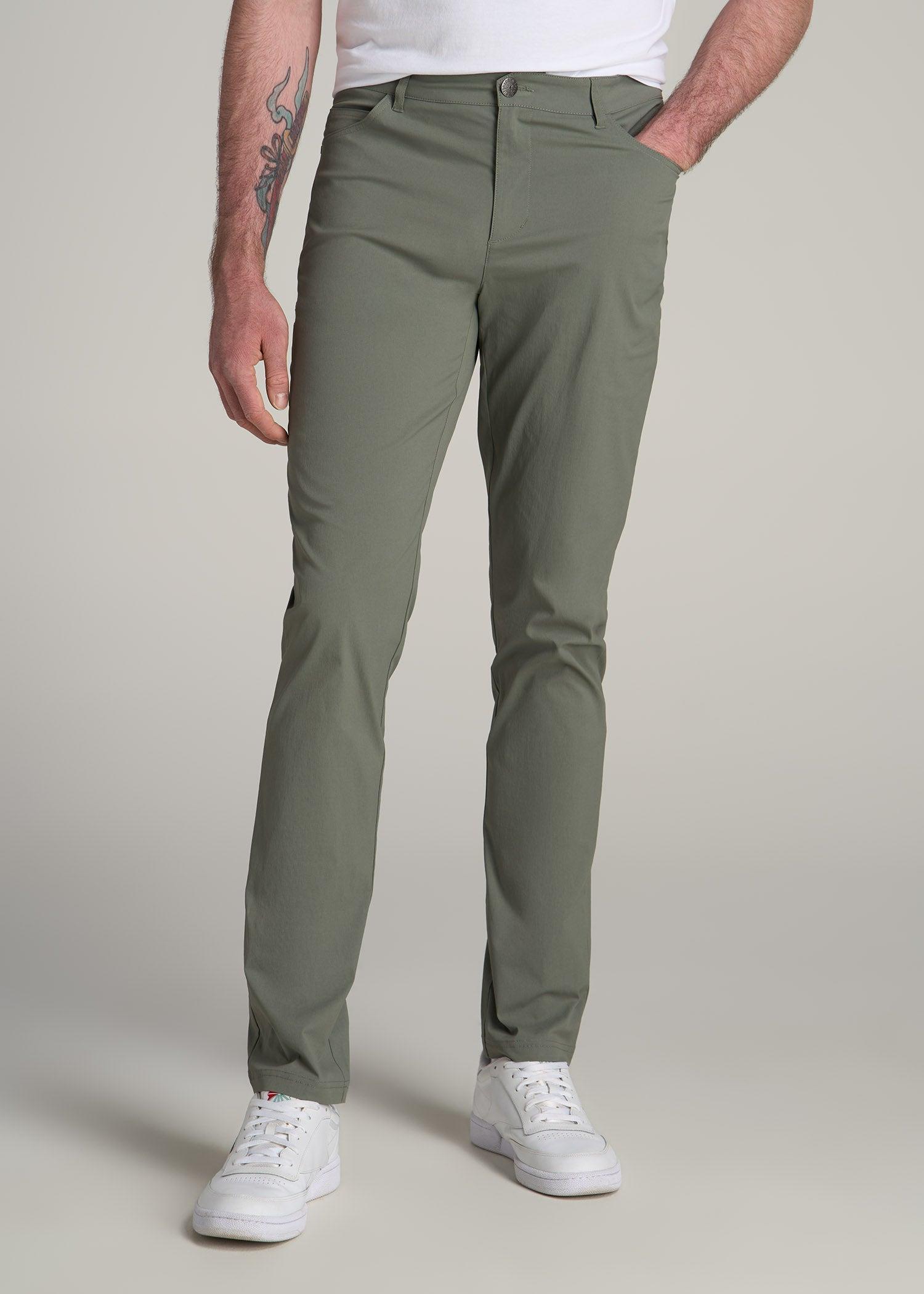 TAPERED-FIT Traveler Pants for Tall Men in Wreath Green Product Image