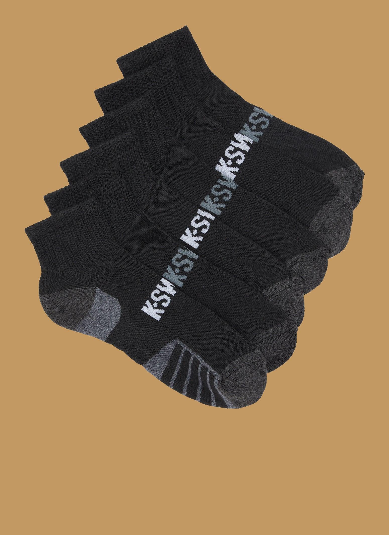 Mens K-Swiss Quarter Socks 6 Pack Male Product Image