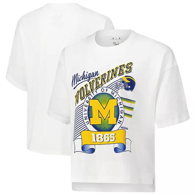 Womens Pressbox Michigan Wolverines Rock & Roll SlubT-Shirt Product Image