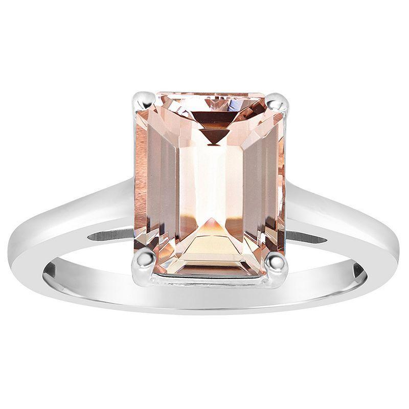 Macys Morganite (3 ct. t.w.) Ring in 14K White Gold Product Image