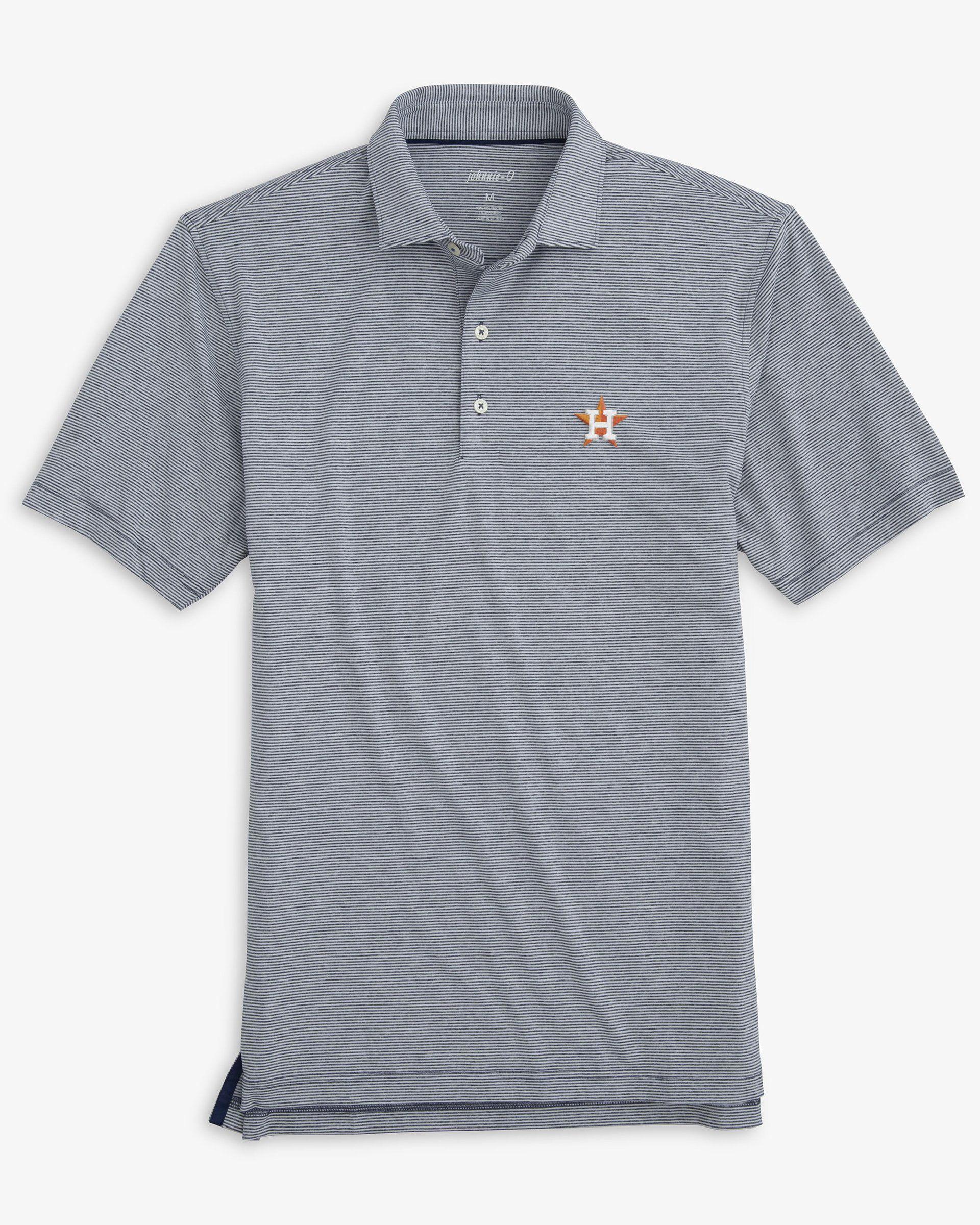 Houston Astros Lyndon Striped Jersey Performance Polo Product Image