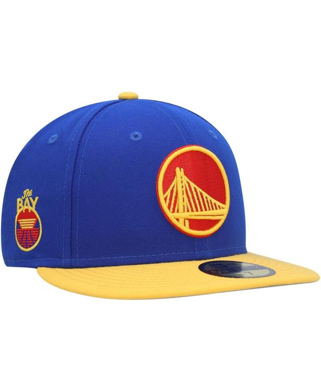 Mens New Era Blue Golden State Warriors Side Patch 59FIFTY Fitted Hat Product Image