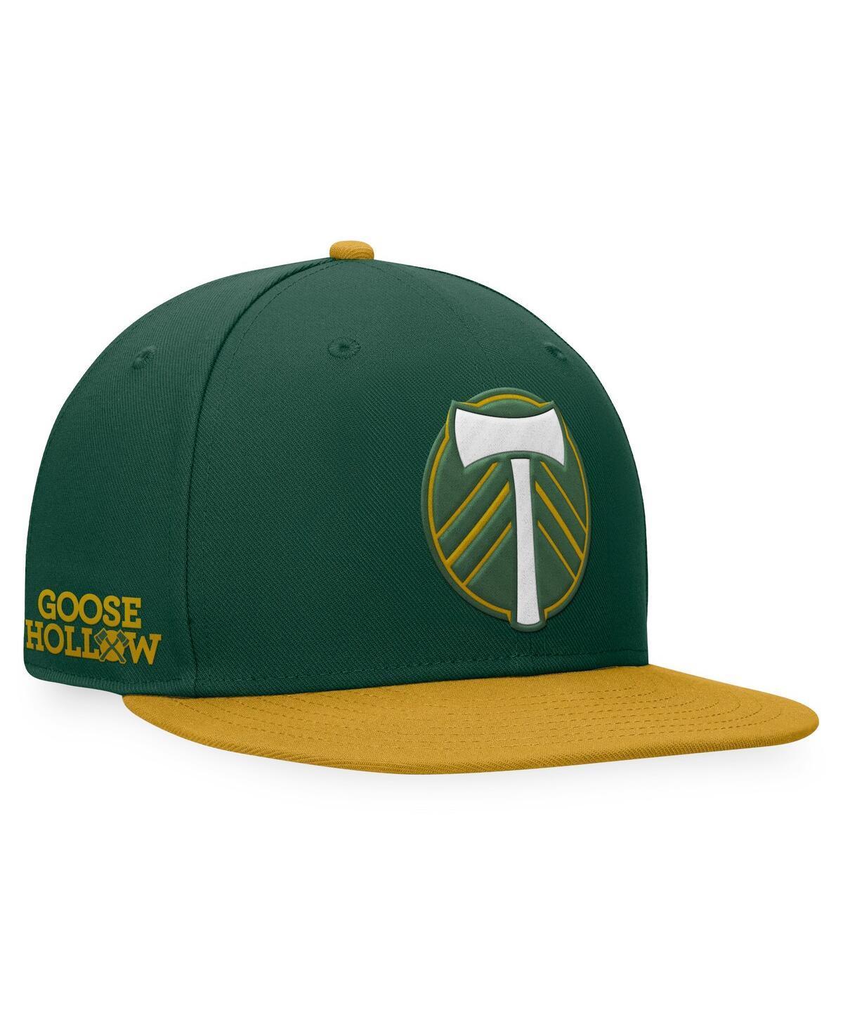 Mens Fanatics Branded /Gold Portland Timbers Downtown Snapback Hat Product Image