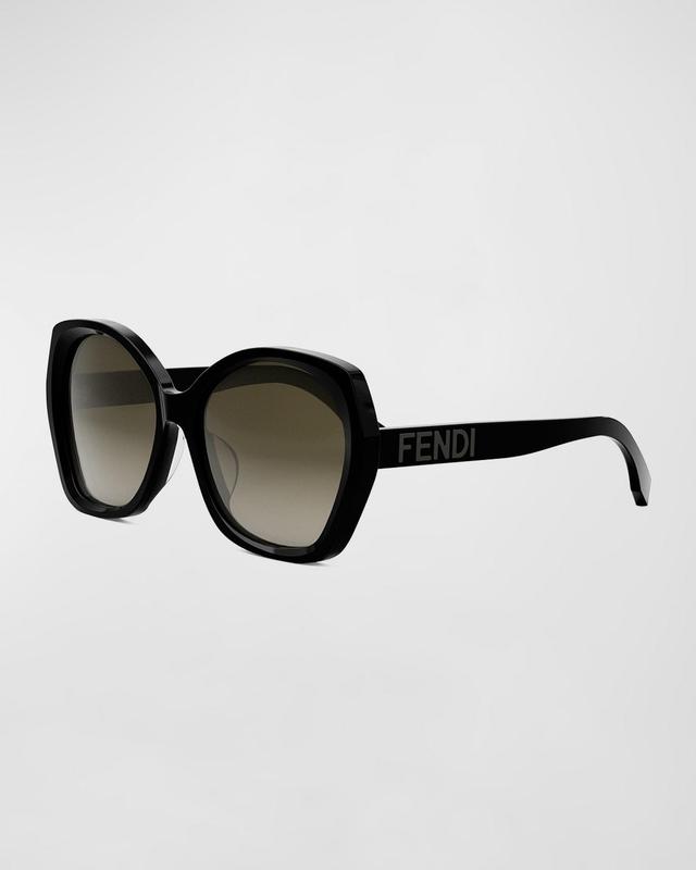 The Fendi Lettering 57mm Gradient Butterfly Sunglasses Product Image