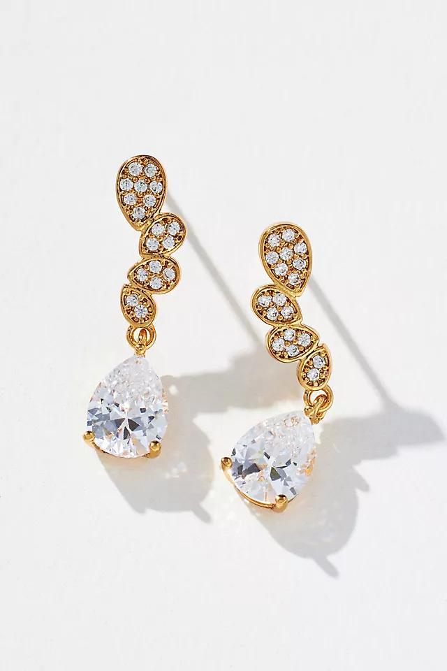 Delicate Crystal Drop Earrings Product Image