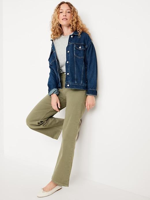 Extra High-Waisted Sky-Hi Wide-Leg Jeans Product Image