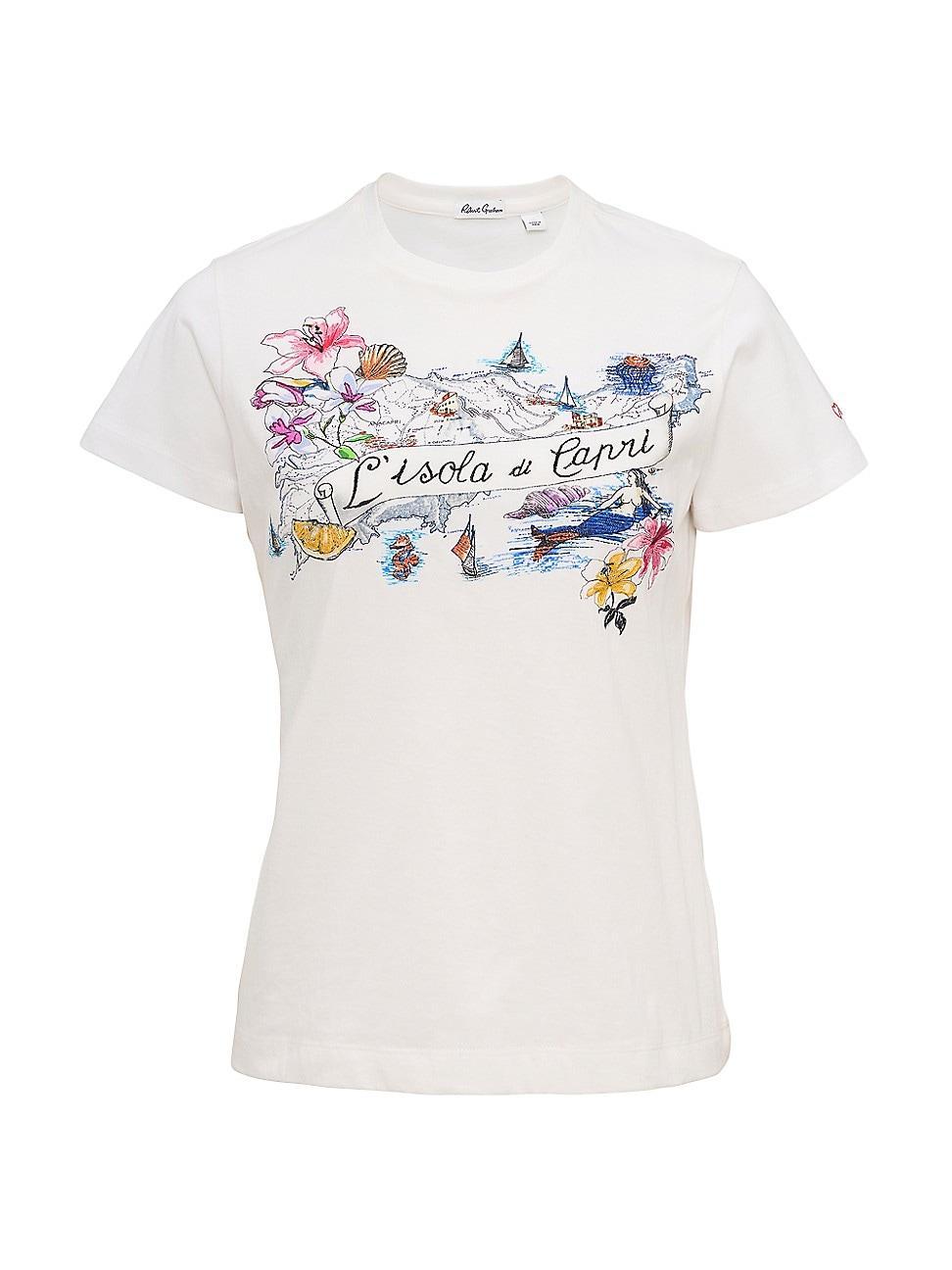 Womens Capri Island Cotton T-Shirt Product Image