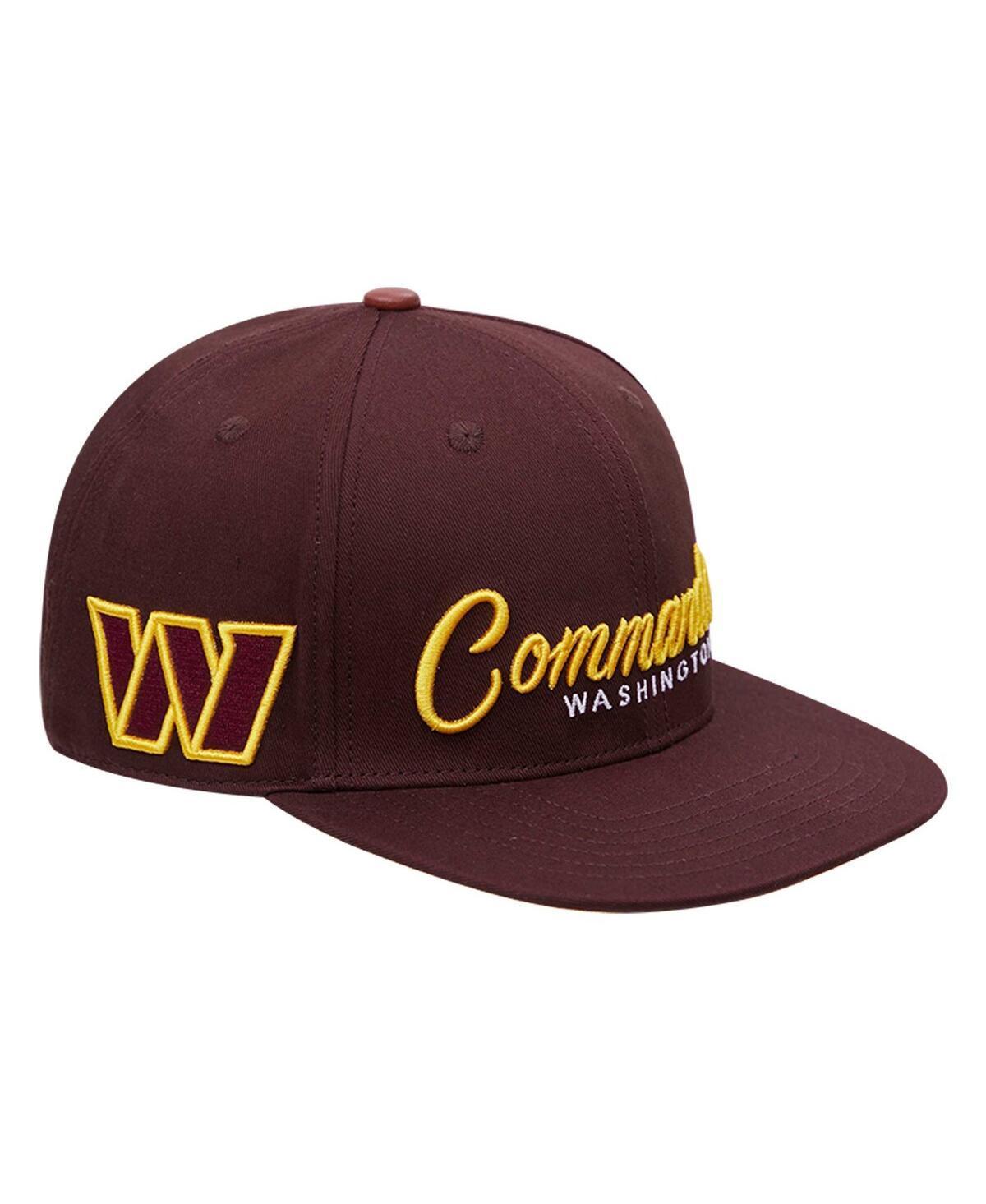 Mens Pro Standard Burgundy Washington Commanders Script Wordmark Snapback Hat Product Image