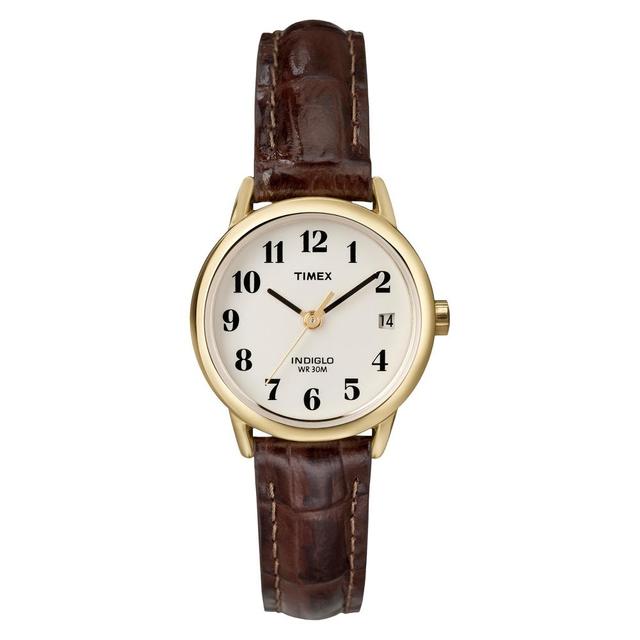 Womens Timex Easy Reader Watch with Leather Strap - Gold T20071JT Product Image