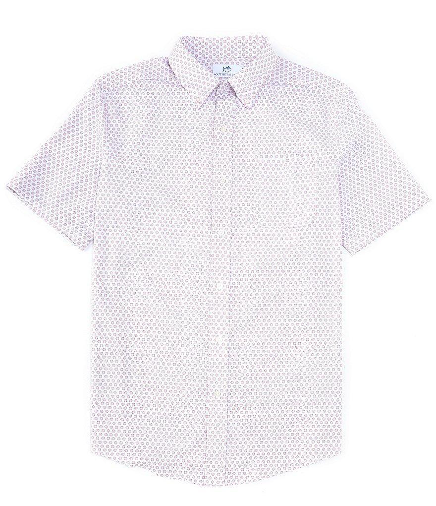 Southern Tide Brrr° Intercoastal Performance Stretch Floral To See Woven Short Sleeve Port Shirt Product Image