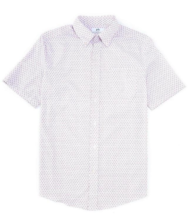 Southern Tide Brrr° Intercoastal Performance Stretch Floral To See Woven Short Sleeve Port Shirt Product Image