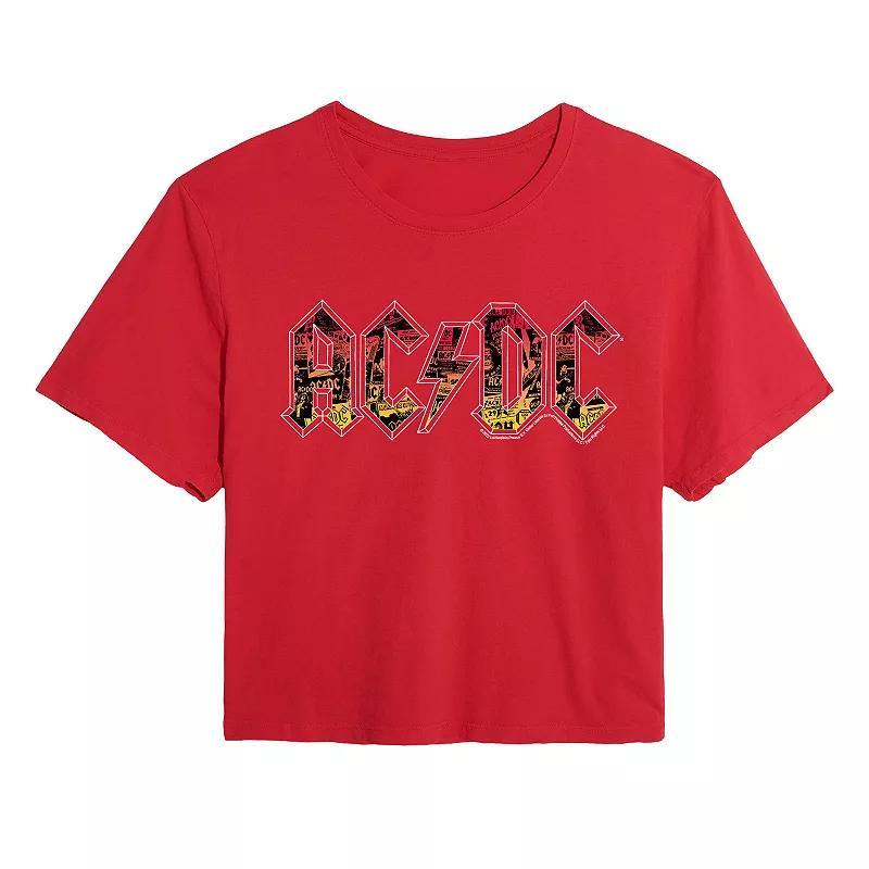 Juniors AC/DC Logo Cropped Tee, Girls Product Image