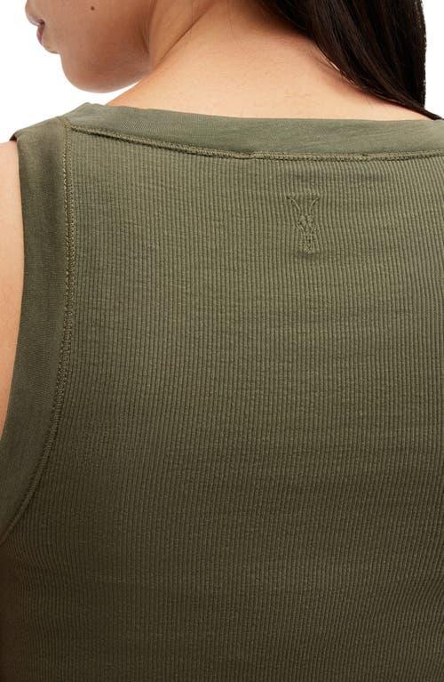 Rina Sleeveless Cropped Tank Top In Tarmac Green Product Image