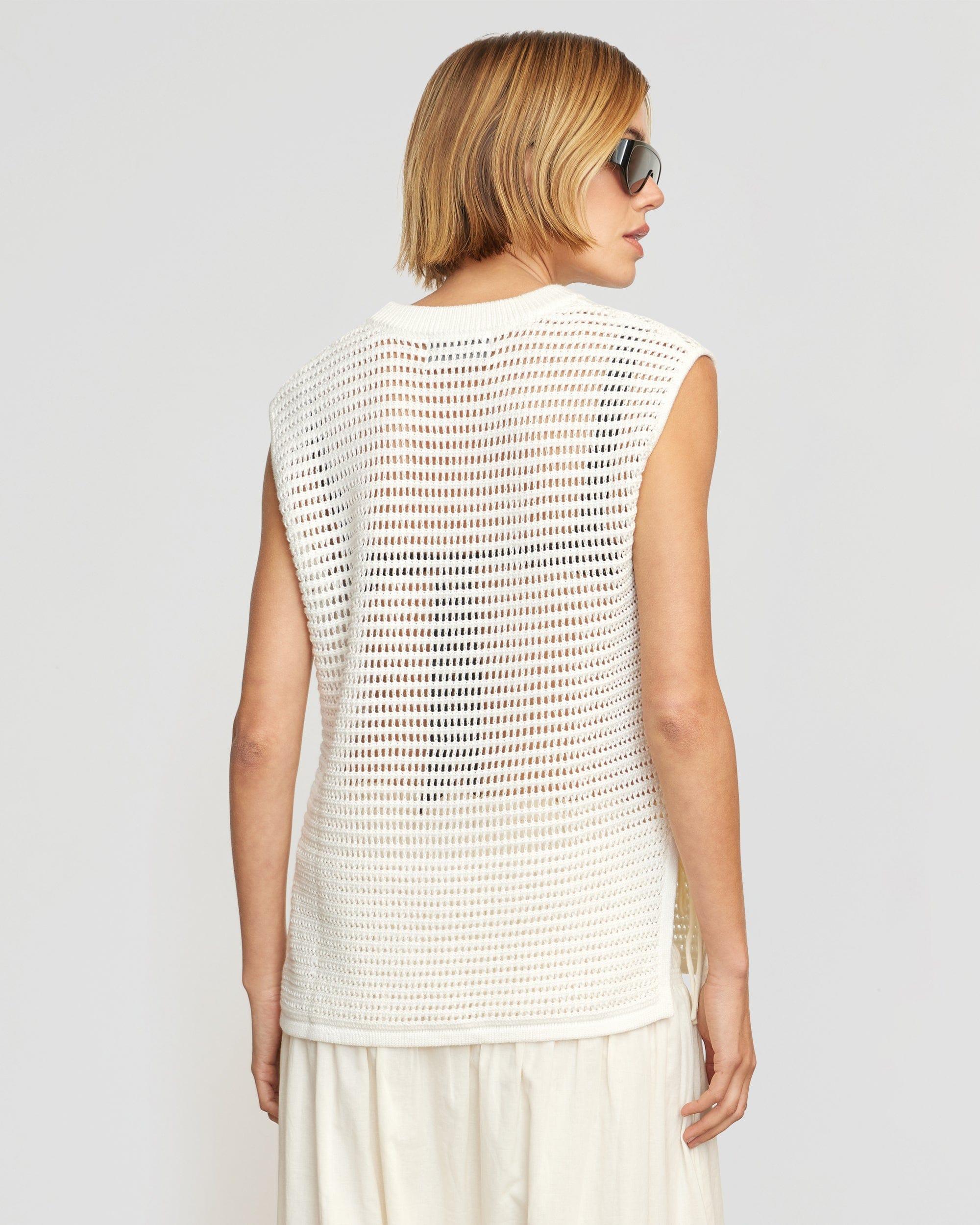 Zada Organic Cotton Crochet Sweater Tank Product Image