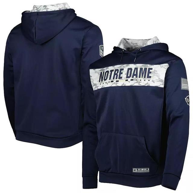 Mens Colosseum Notre Dame Fighting Irish OHT Military Appreciation Team Color Pullover Hoodie Blue Product Image