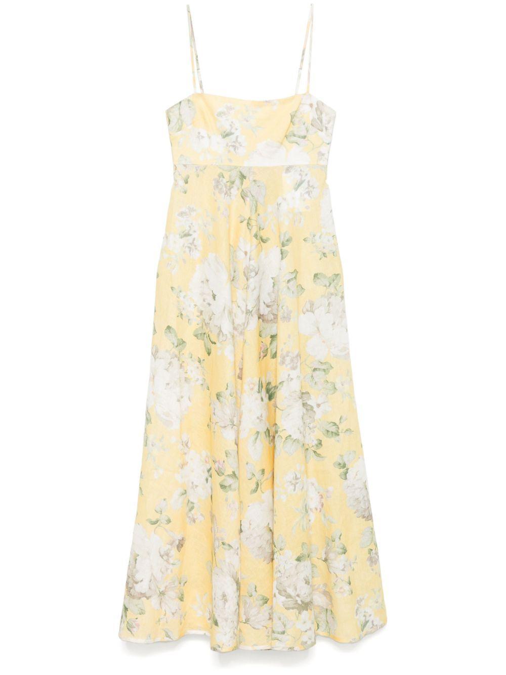 ZIMMERMANN Acacia Midi Dress In Yellow Product Image