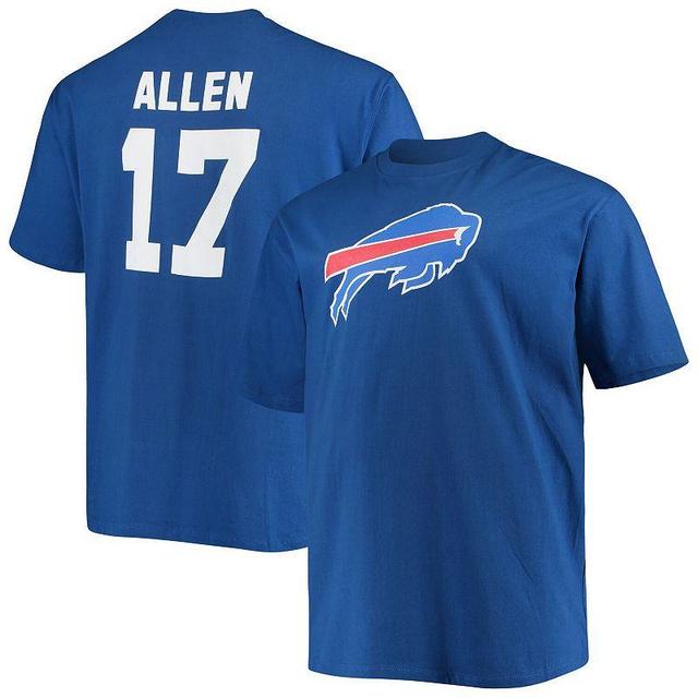 Mens Fanatics Branded Josh Allen Royal Buffalo Bills Big & Tall Player Name & Number T-Shirt Product Image