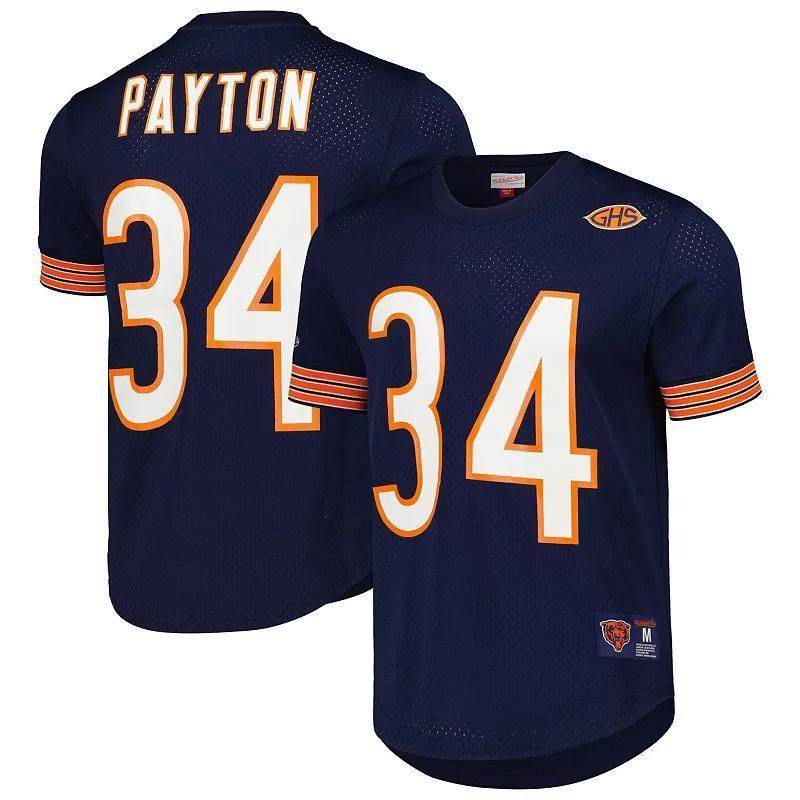 Mens Mitchell & Ness Walter Payton Chicago Bears Retired Player Name & Number Mesh Top Blue Product Image