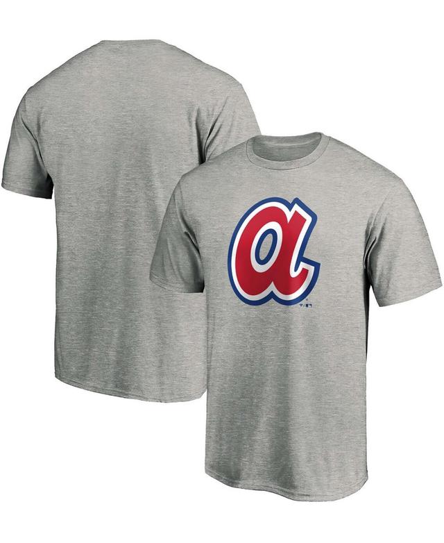 Mens Fanatics Branded Heathered Gray Atlanta Braves Cooperstown Collection Forbes Team T-Shirt Product Image