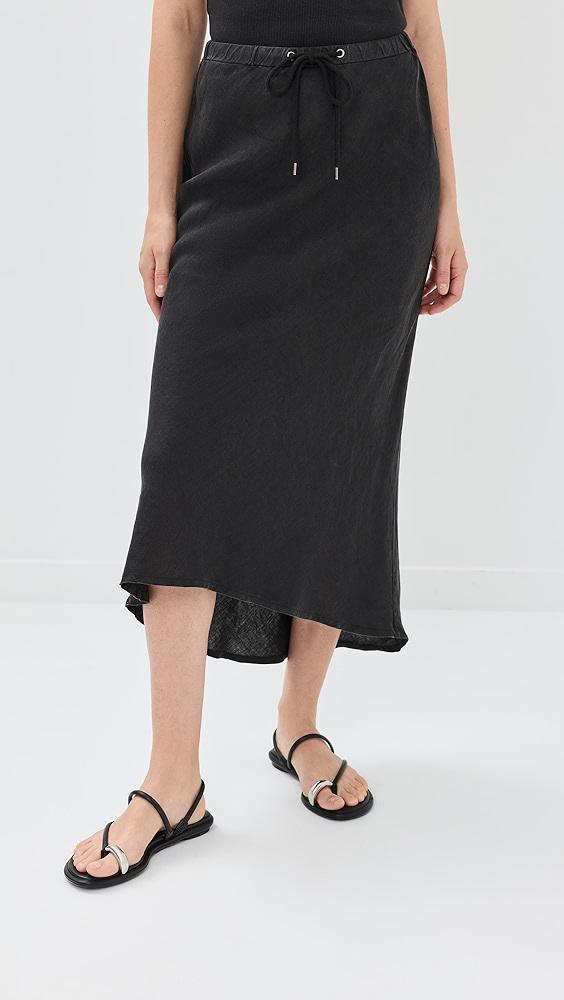 James Perse Bias Cut Linen Drawstring Skirt | Shopbop Product Image