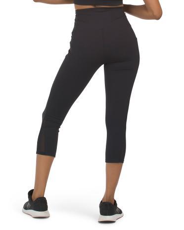 Carbon Peached Capri Leggings for Women | Polyester/Spandex Product Image