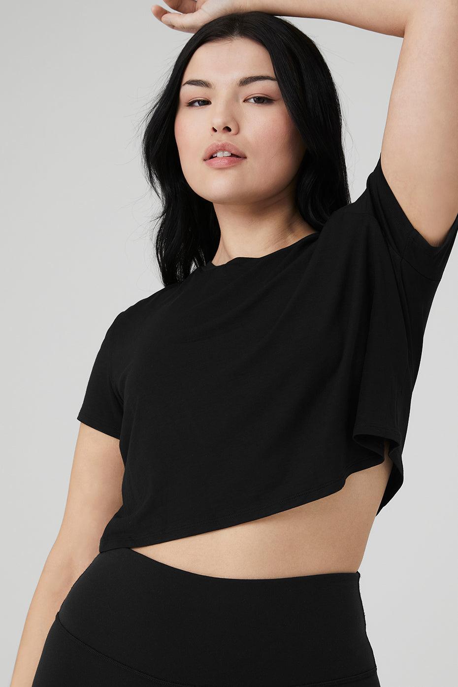 Cropped All Day Short Sleeve - White Female Product Image