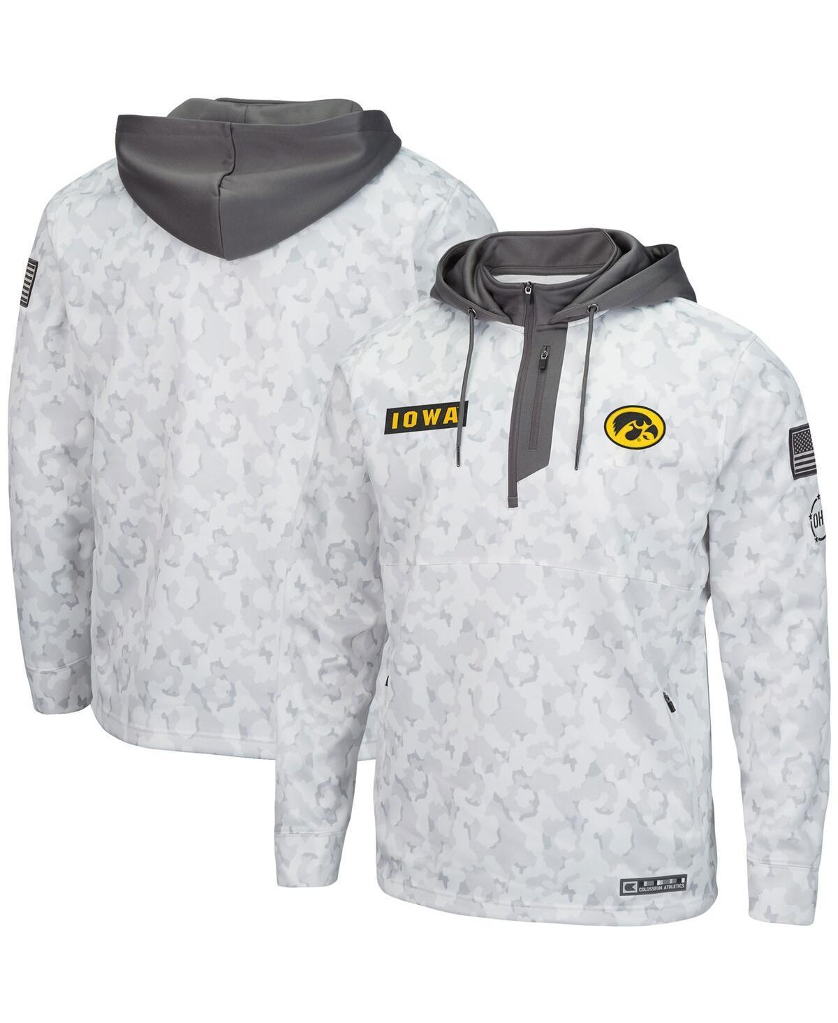 Mens Colosseum Arctic Camo Iowa Hawkeyes OHT Military Appreciation Quarter-Zip Hoodie Product Image