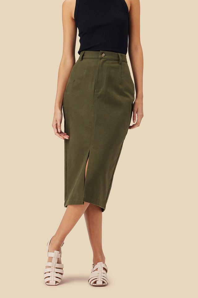 Lina Organic Cotton Skirt - Calla Green Product Image