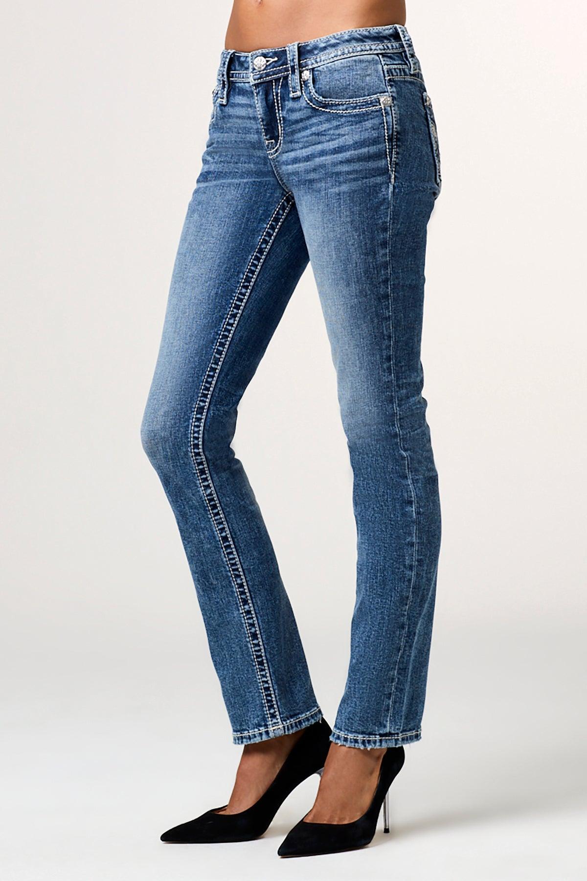 Fleur De Silver Straight Jeans Product Image