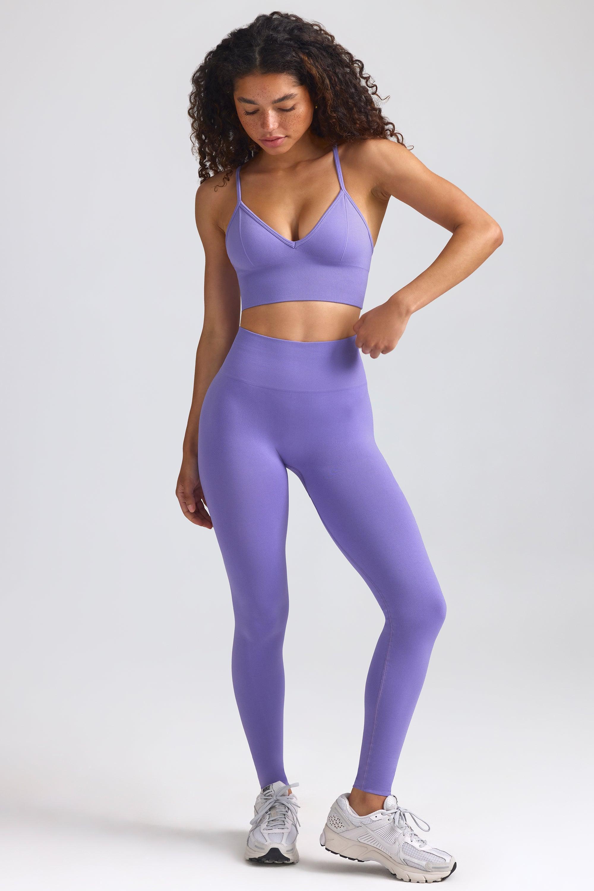 Define Luxe High-Waist Leggings in Purple Product Image