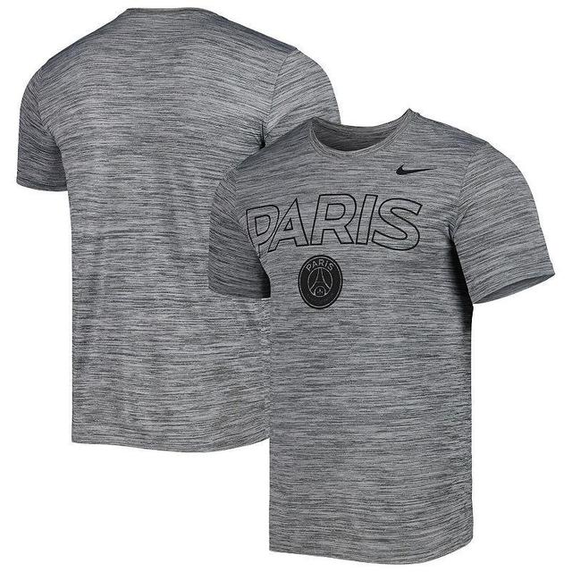 Mens Nike Heather Gray Paris Saint-Germain Lockup Velocity Legend Performance T-Shirt Product Image