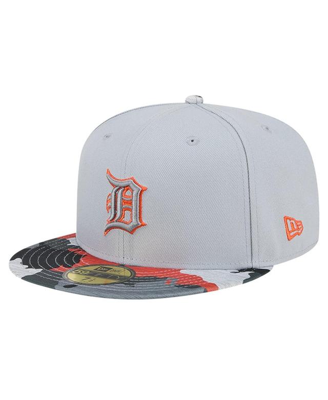 Mens New Era Gray Detroit Tigers Active Team Camo 59FIFTY Fitted Hat Product Image