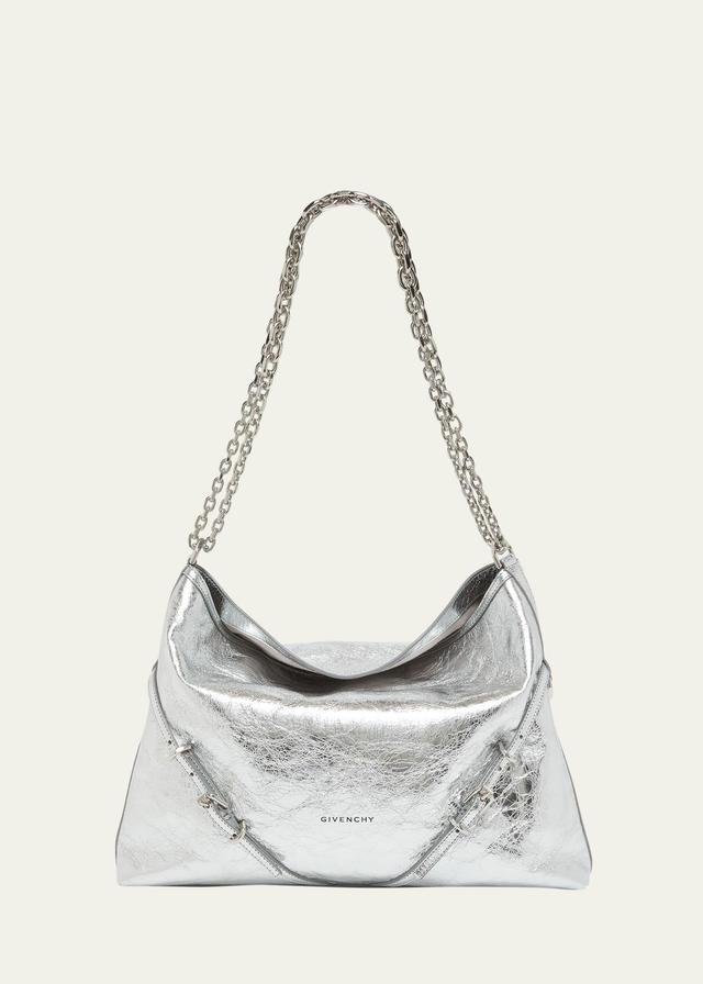 Womens Medium Voyou Chain Bag in Laminated Leather Product Image