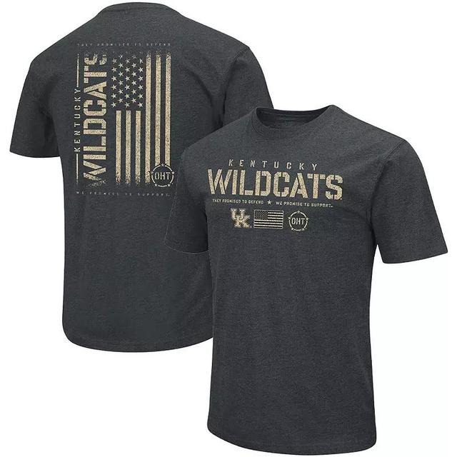 Mens Colosseum Heathered Black Kentucky Wildcats OHT Military Appreciation Flag 2.0 T-Shirt Product Image