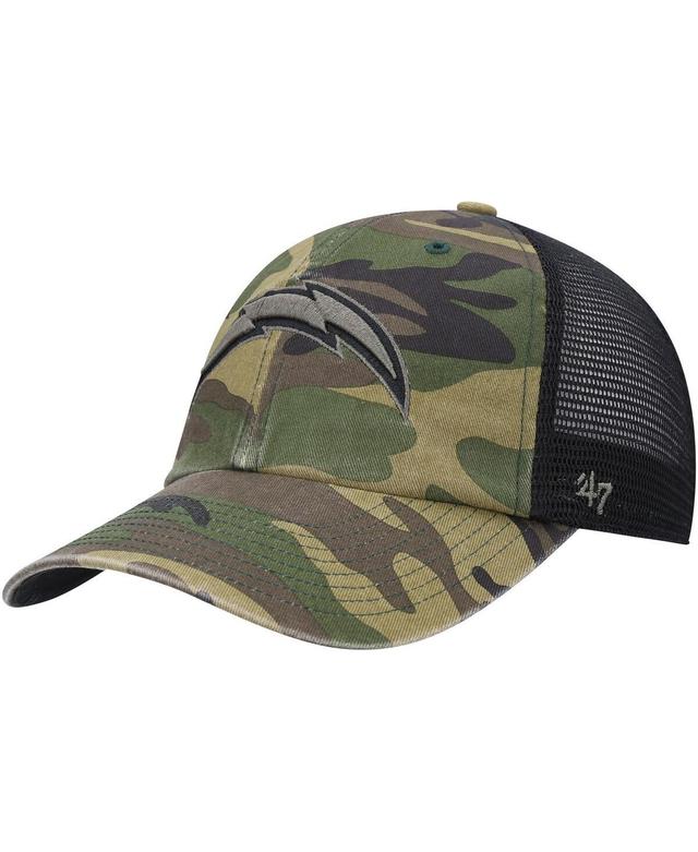 Mens 47 Camo Los Angeles Chargers Branson MVP Trucker Snapback Hat Product Image