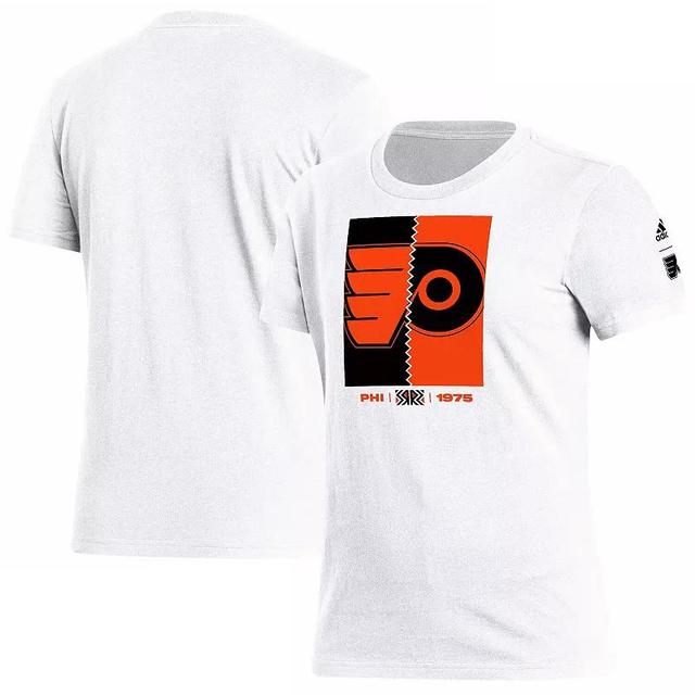 Womens adidas White Philadelphia Flyers Reverse Retro 2.0 Playmaker T-Shirt Product Image