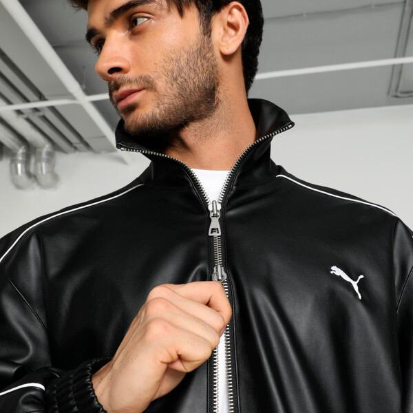 T7 Pleather Men's Track Jacket Product Image