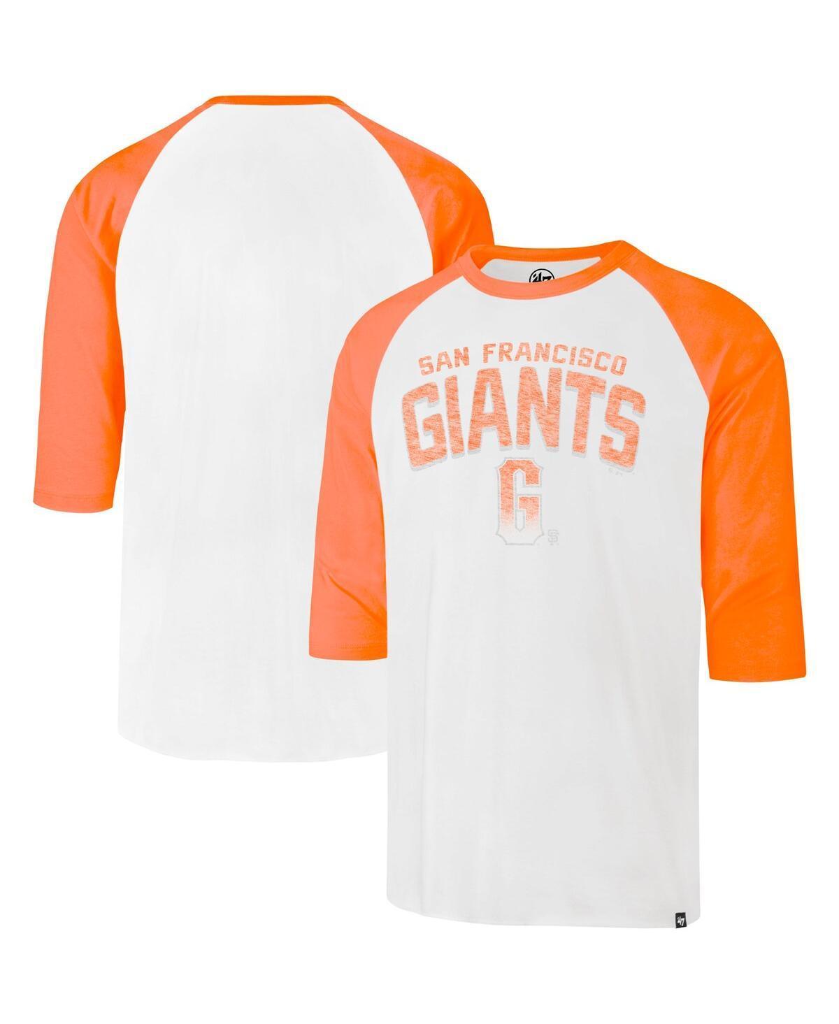 Mens 47 Brand Cream Distressed San Francisco Giants City Connect Crescent Franklin Raglan Three-Quarter Sleeve T-shirt Product Image