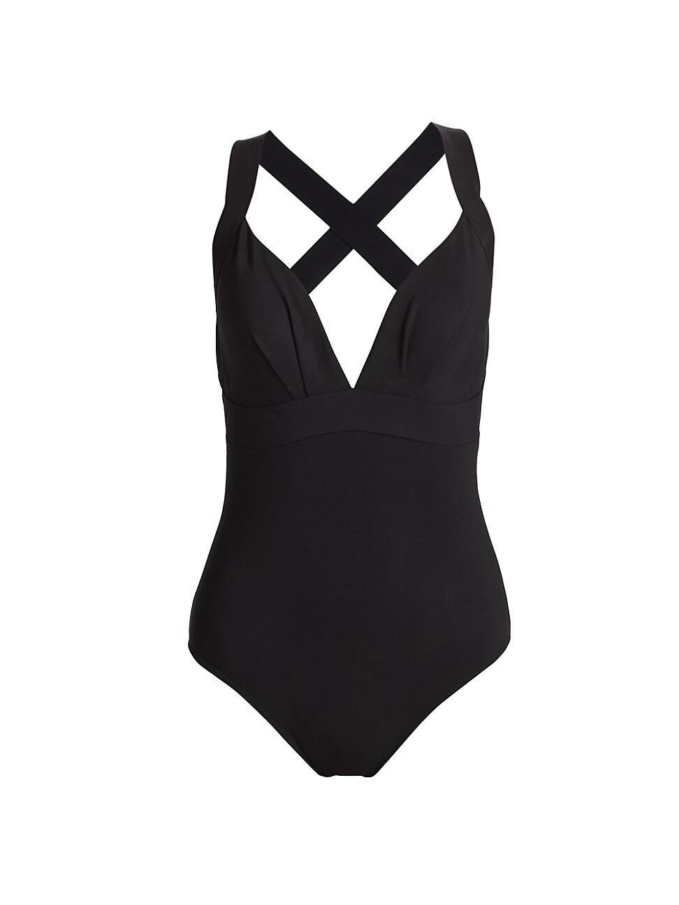 Womens Plunge One-Piece Swimsuit Product Image