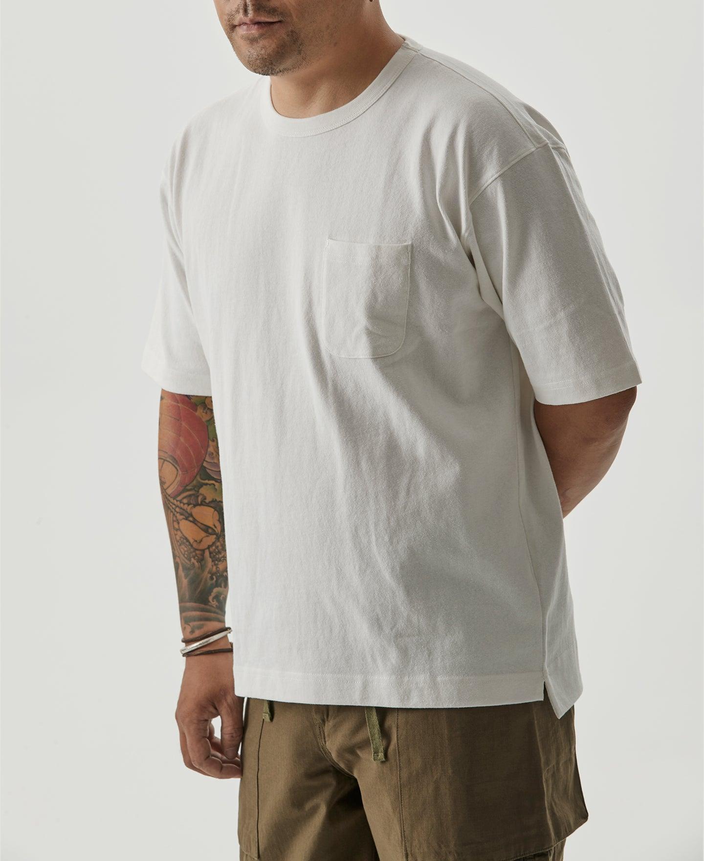 9.8 oz Cotton Classic Pocket T-Shirt - White Product Image