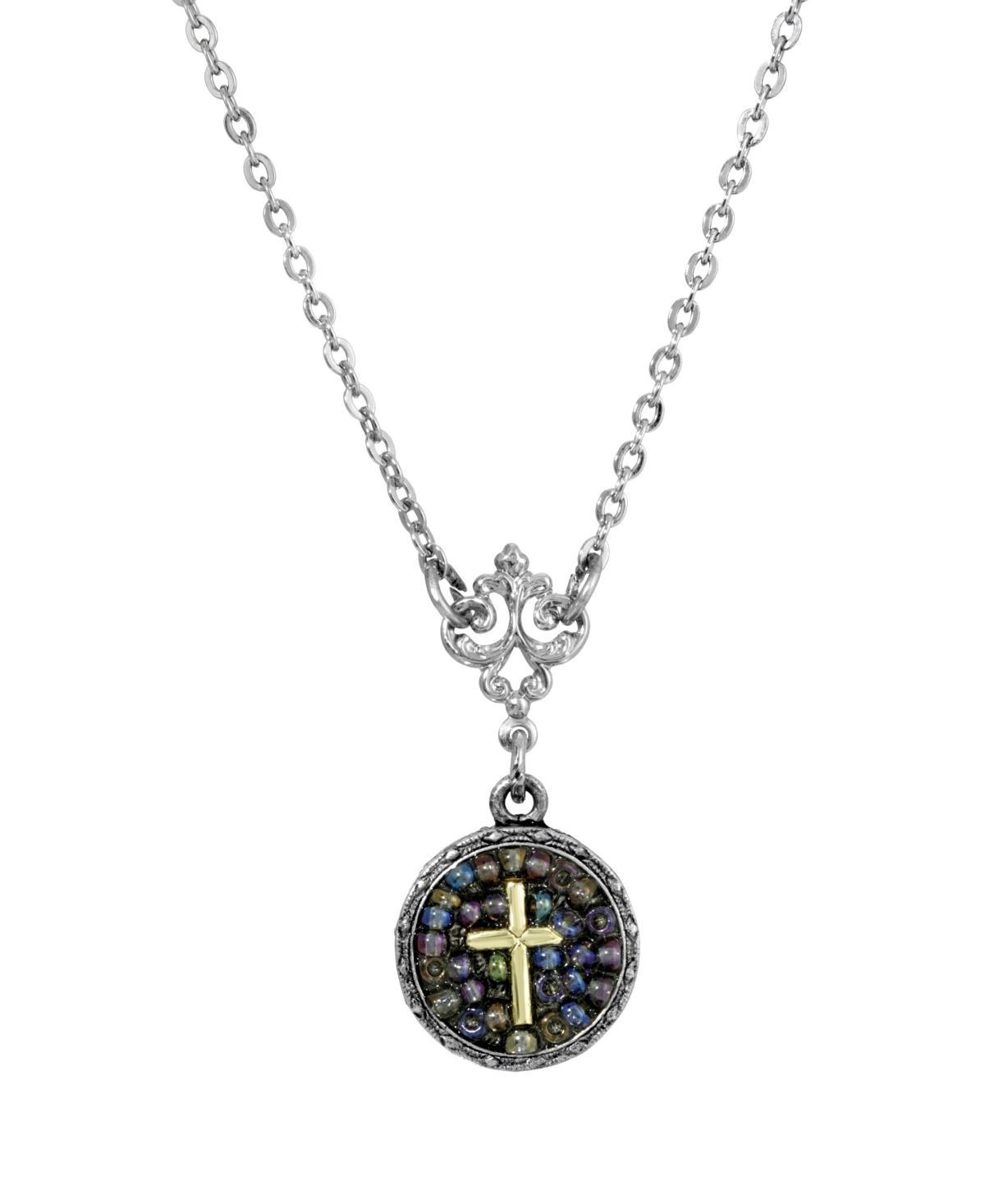 Symbols of Faith Round Beaded Cross Necklace, Womens, Multi Product Image