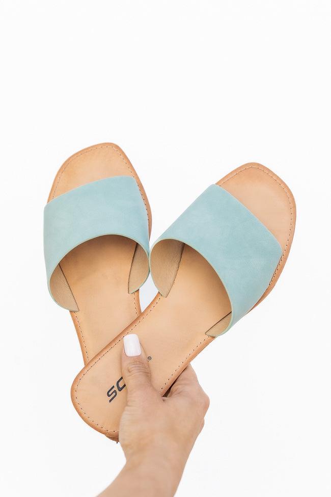 Jayne Slip On Single Strap Mint Sandals FINAL SALE product image