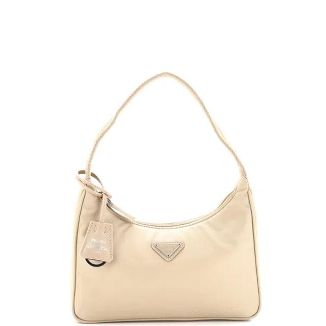 PRADA Womens Neutral Re-nylon Recycled-nylon Shoulder Bag In Beige Product Image