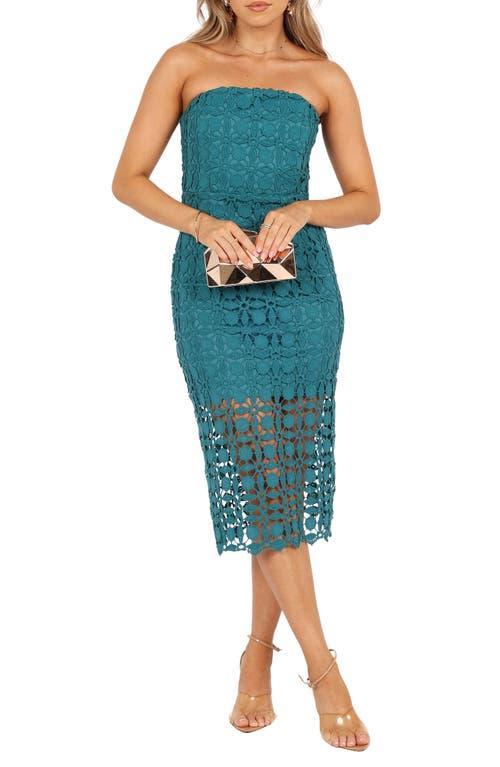 Petal and Pup Womens Candice Strapless Lace Midi Dress Product Image