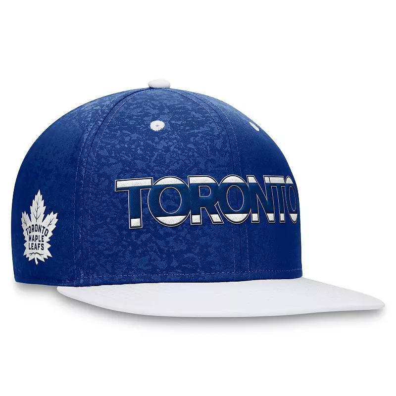 Mens Fanatics Branded /White Toronto Maple Leafs Authentic Pro Rink Two-Tone Snapback Hat Product Image