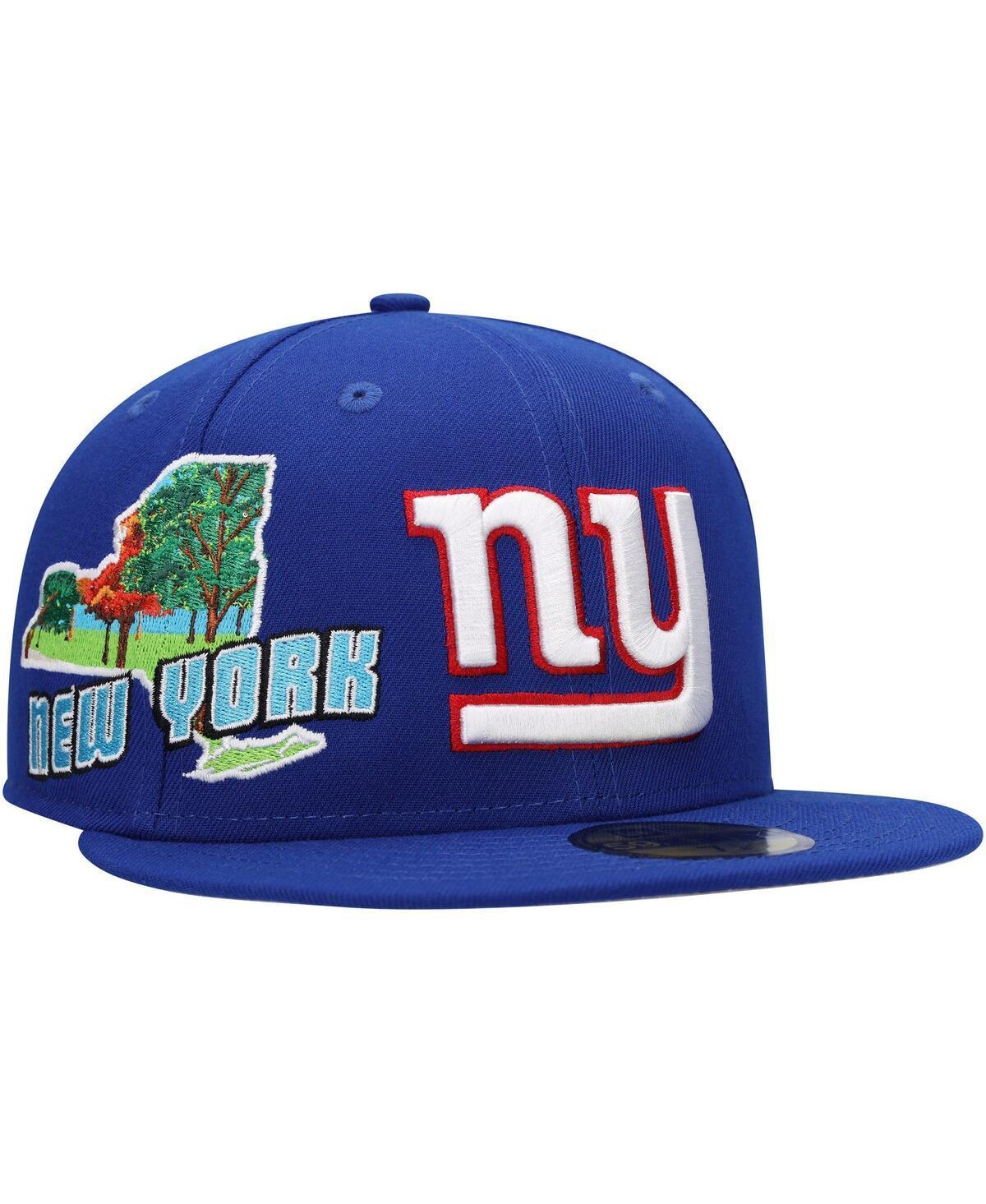 Mens New Era Royal New York Giants State view 59FIFTY Fitted Hat Product Image